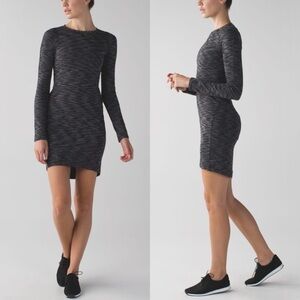 RARE Lululemon &go Where-To Dress Sz 8 *Long Sleeve In
Heathered Black